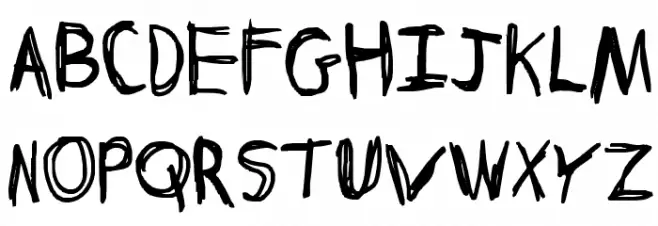 Discombobulated Sketchancholy Шрифта ВЕРХНИЙ
