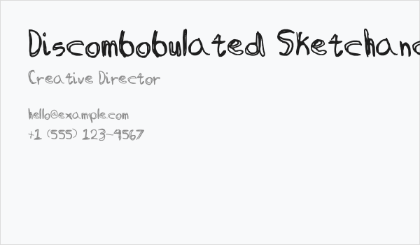 Discombobulated Sketchancholy Business Card