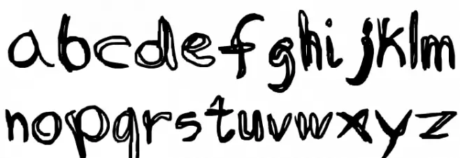 Discombobulated Sketchancholy Schriftart Kleinbuchstaben