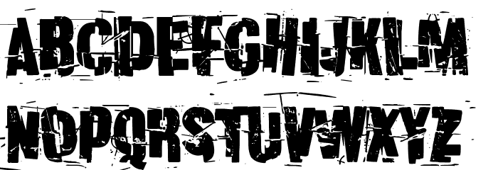 Discombobulated Font LOWERCASE