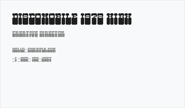 Discomobile 1972 High Business Card