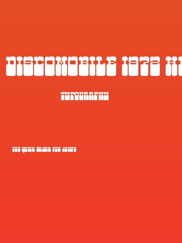 Discomobile 1972 High Poster