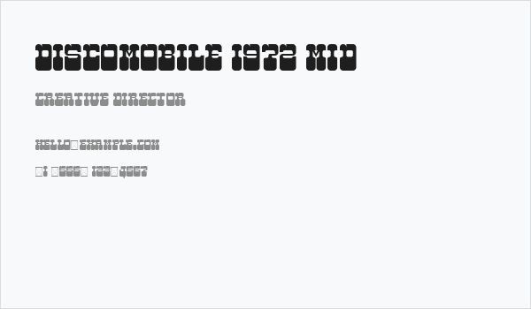 Discomobile 1972 Mid Business Card