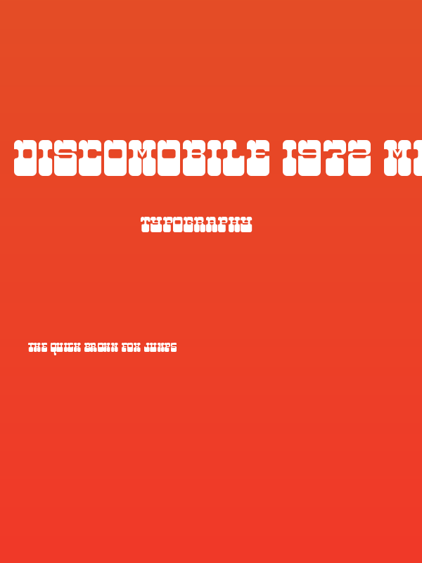 Discomobile 1972 Mid Poster