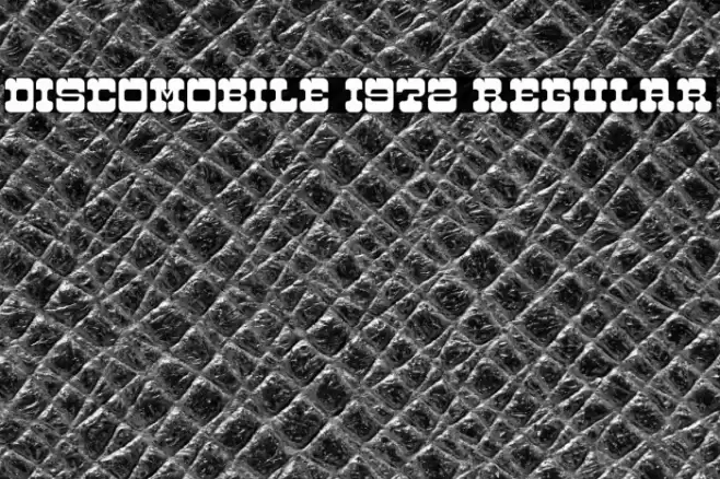 Discomobile 1972 Regular Font examples