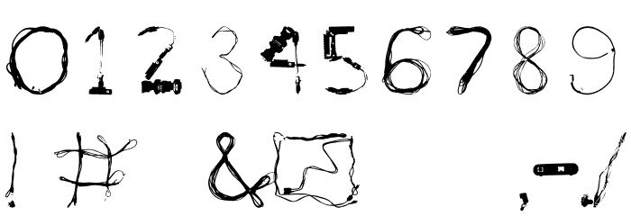 Disconnected Regular Font OTHER CHARS