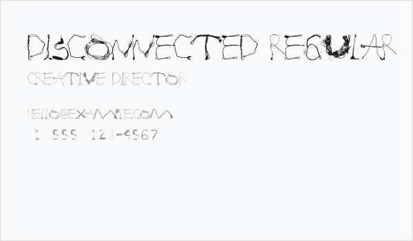 Disconnected Regular Business Card
