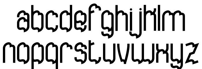 Discordance BRK Font LOWERCASE