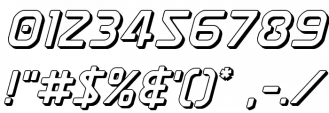 Discotechia 3D Font OTHER CHARS