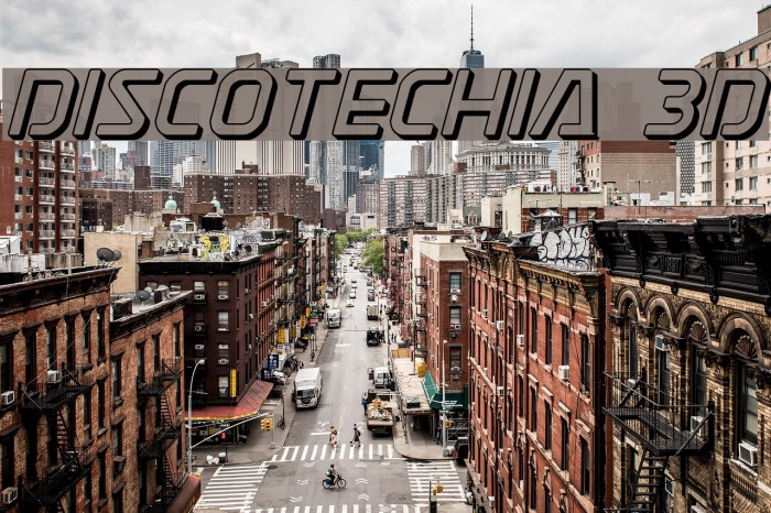 Discotechia 3D Font examples