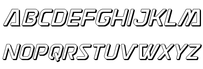 Discotechia 3D Font LOWERCASE