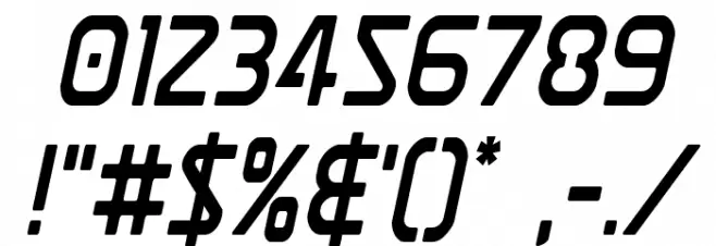 Discotechia Condensed Font OTHER CHARS