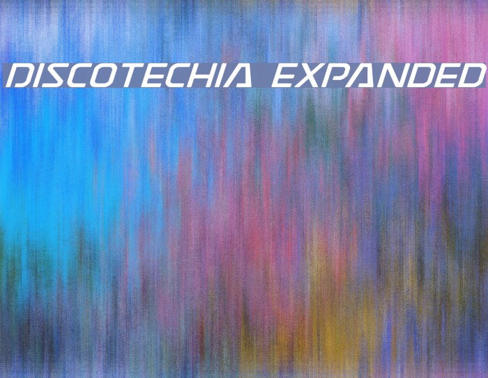 Discotechia Expanded Font examples