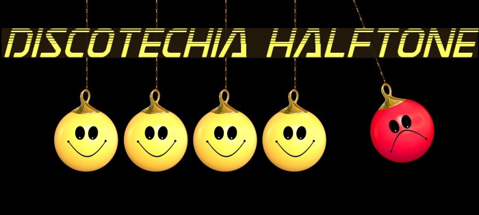 Discotechia Halftone Font examples