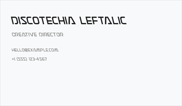 Discotechia Leftalic Business Card