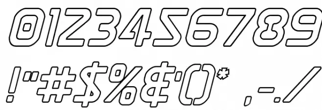 Discotechia Outline Font OTHER CHARS