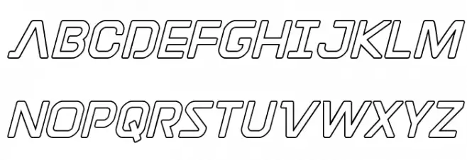 Discotechia Outline Schriftart Groß