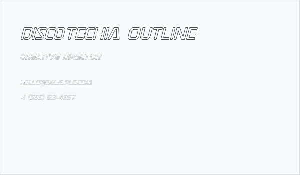 Discotechia Outline Business Card