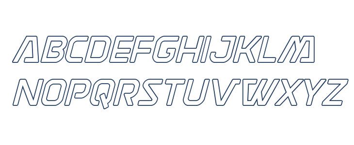 Discotechia Outline Lowercase