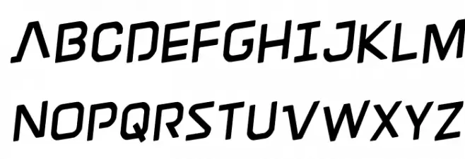 Discotechia Rotated Font Litere mari