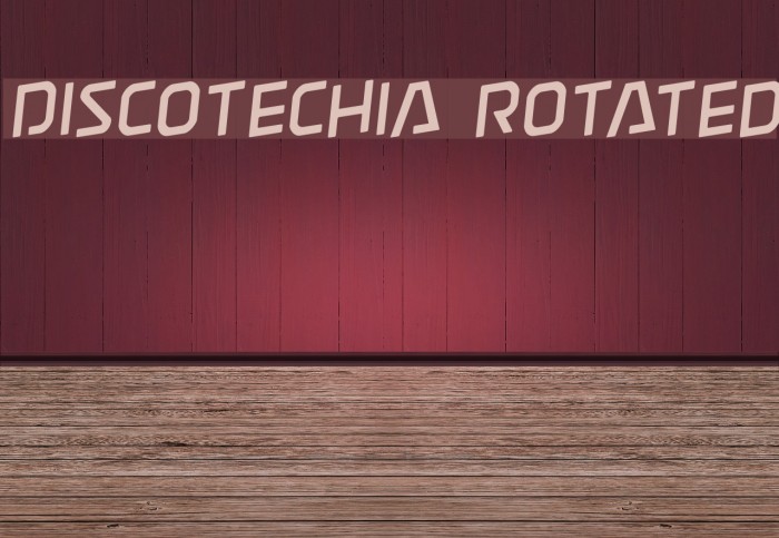 Discotechia Rotated Font examples
