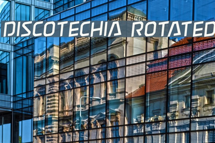 Discotechia Rotated Font examples