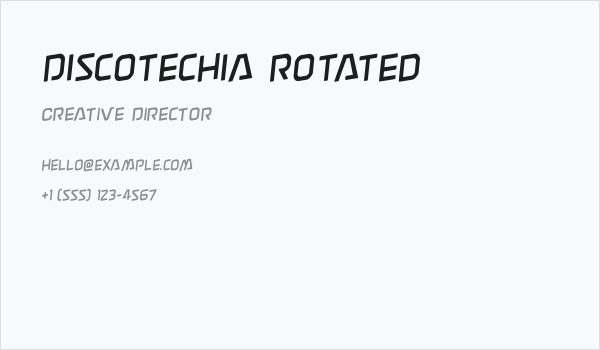 Discotechia Rotated Business Card