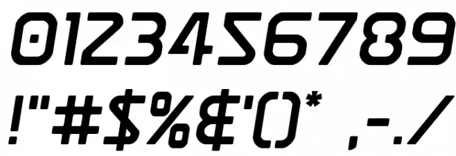 Discotechia Semi-Italic Font Alte caractere