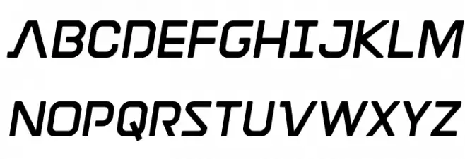 Discotechia Semi-Italic Schriftart Groß