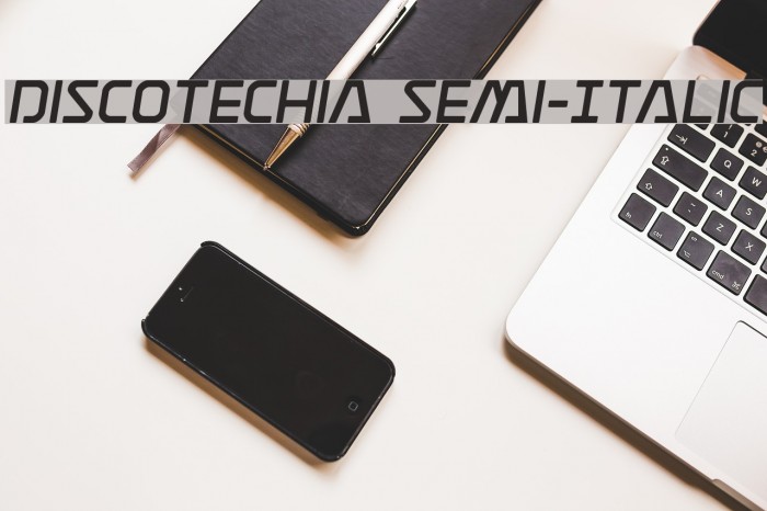 Discotechia Semi-Italic Font examples