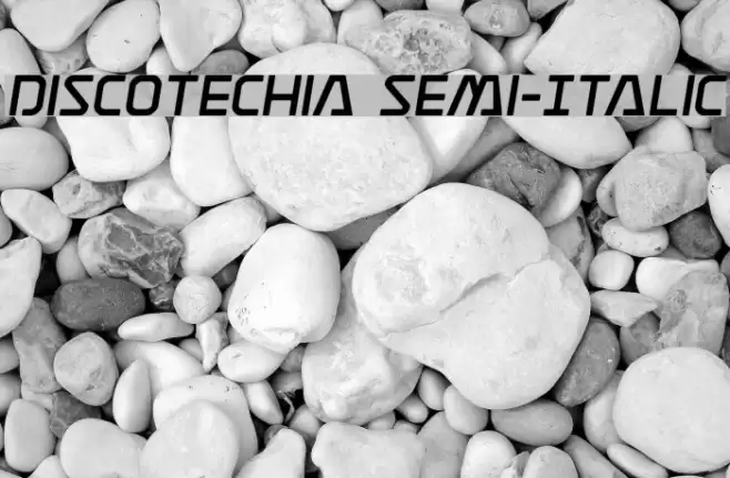 Discotechia Semi-Italic Font examples