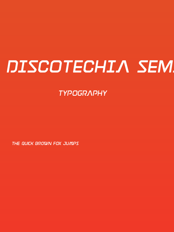 Discotechia Semi-Italic Poster
