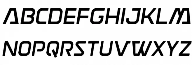 Discotechia Semi-Italic Font LOWERCASE