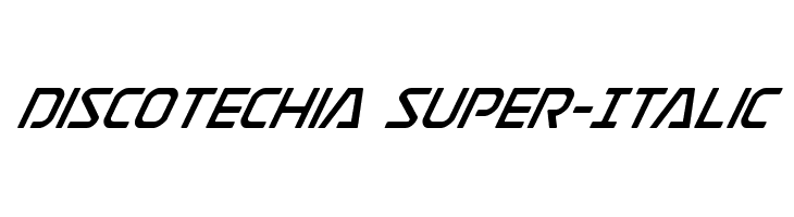 Discotechia Super-Italic Шрифта