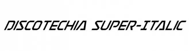 Discotechia Super-Italic  font caratteri gratis