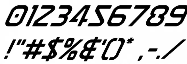 Discotechia Super-Italic Font OTHER CHARS