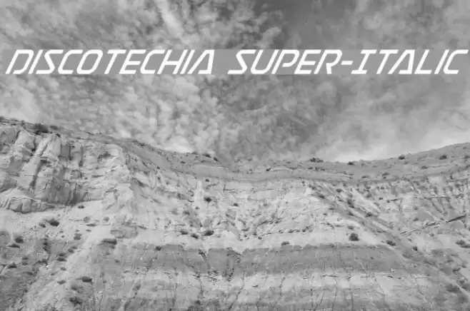 Discotechia Super-Italic Font examples