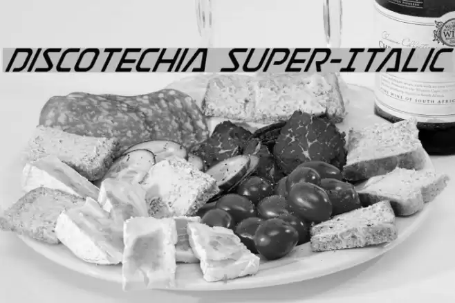 Discotechia Super-Italic Font examples