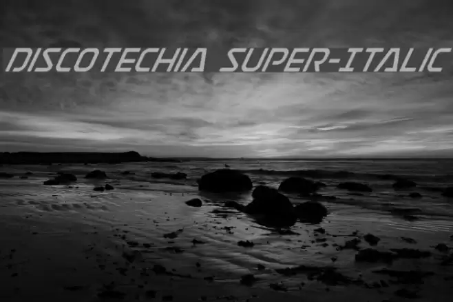Discotechia Super-Italic Font examples
