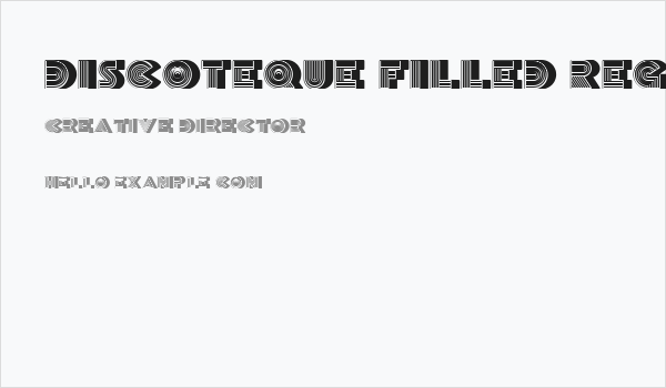 Discoteque Filled Regular Business Card