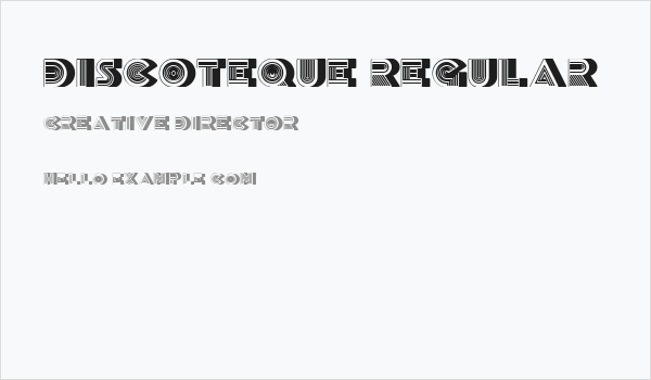 Discoteque Regular Business Card