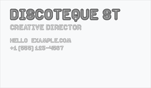 Discoteque St Business Card