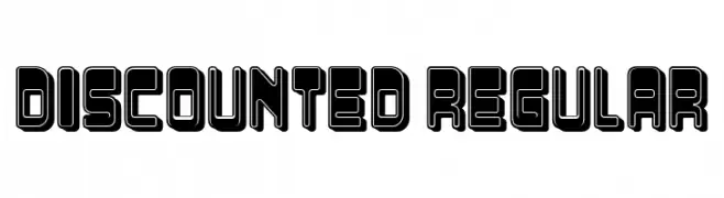 Discounted Regular  font caratteri gratis
