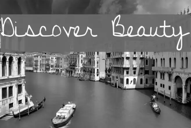 Discover Beauty Font examples