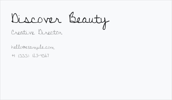 Discover Beauty Business Card
