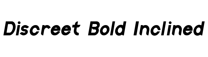 Discreet Bold Inclined Font