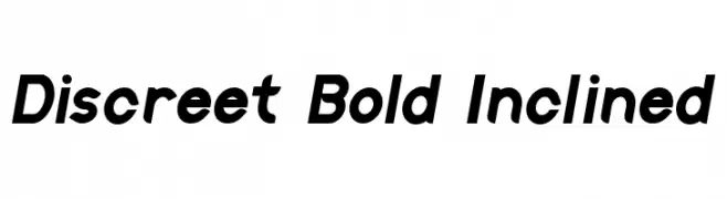 Discreet Bold Inclined  Скачать бесплатные шрифты