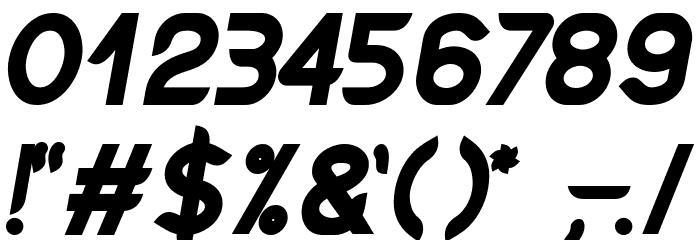 Discreet Bold Inclined Font OTHER CHARS