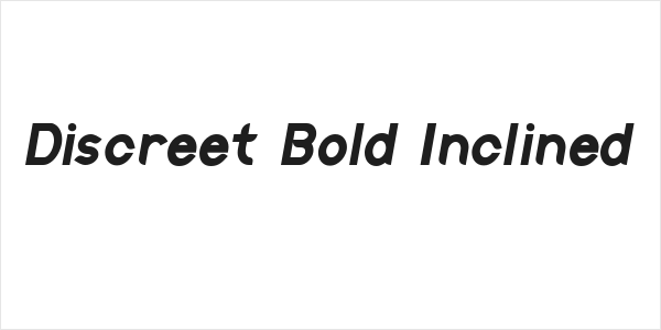 Discreet Bold Inclined Logo