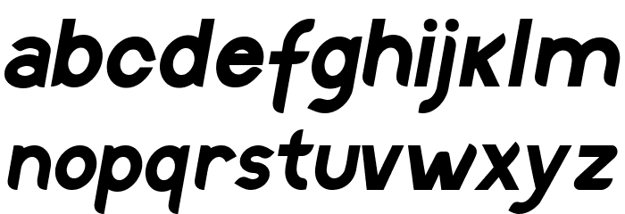 Discreet Bold Inclined Font LOWERCASE